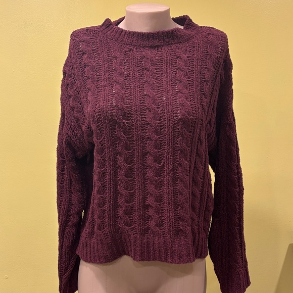 American Eagle Outfitters Sweaters - American 🦅 Knit Burgundy Sweater